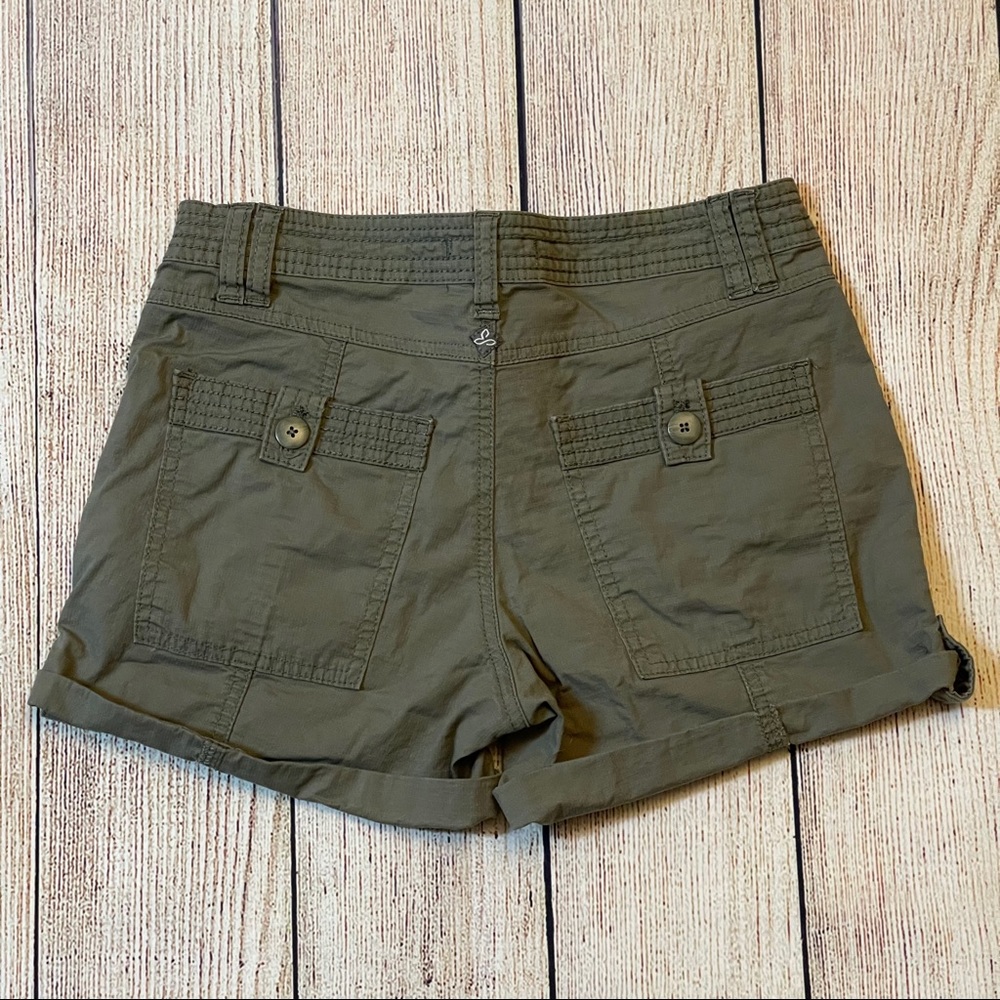 PrAna Casual Shorts Olive Green Size 0 - Picture 2 of 5